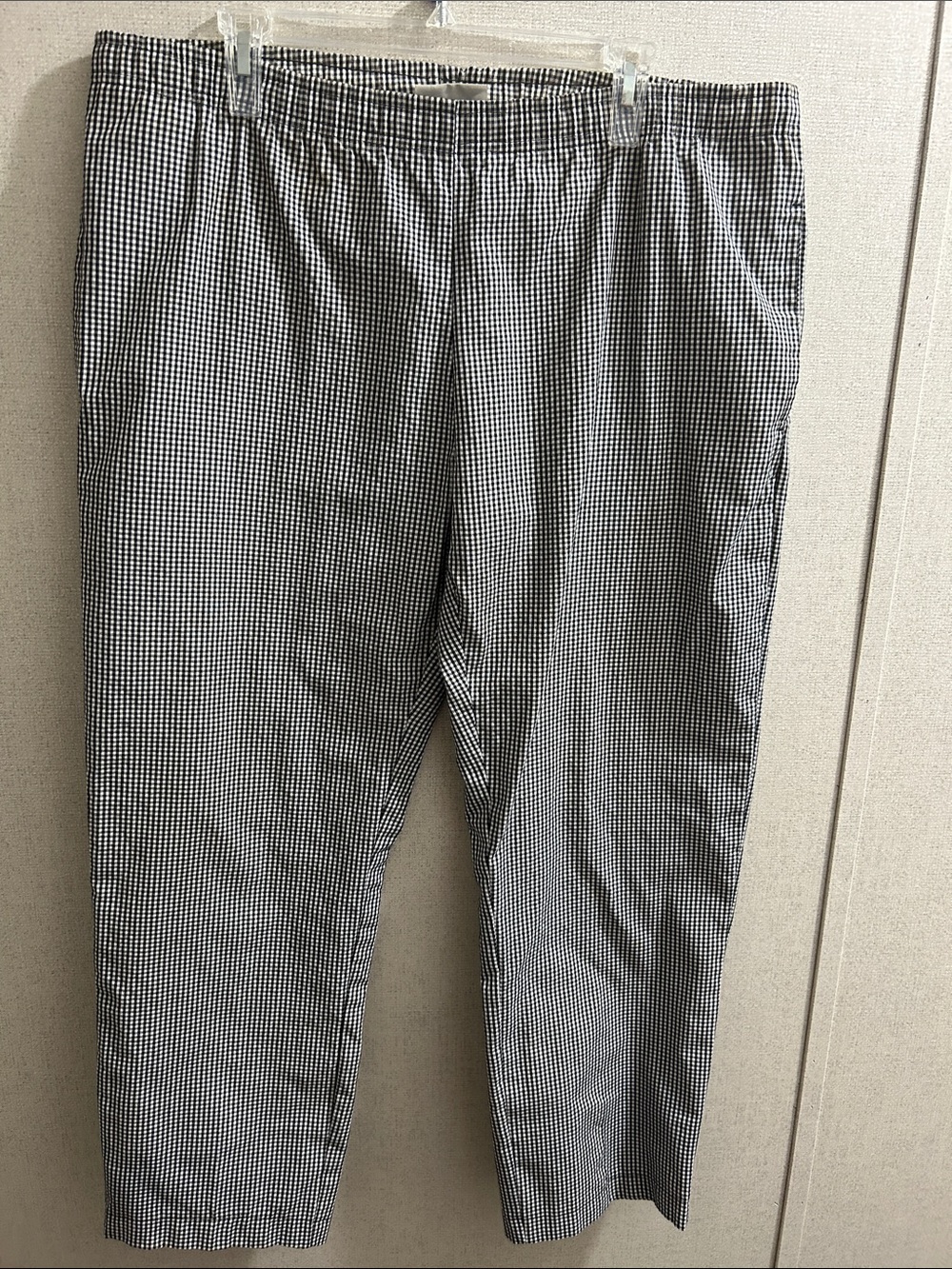 Women’s Gingham Pull-On Chinos - Black/White